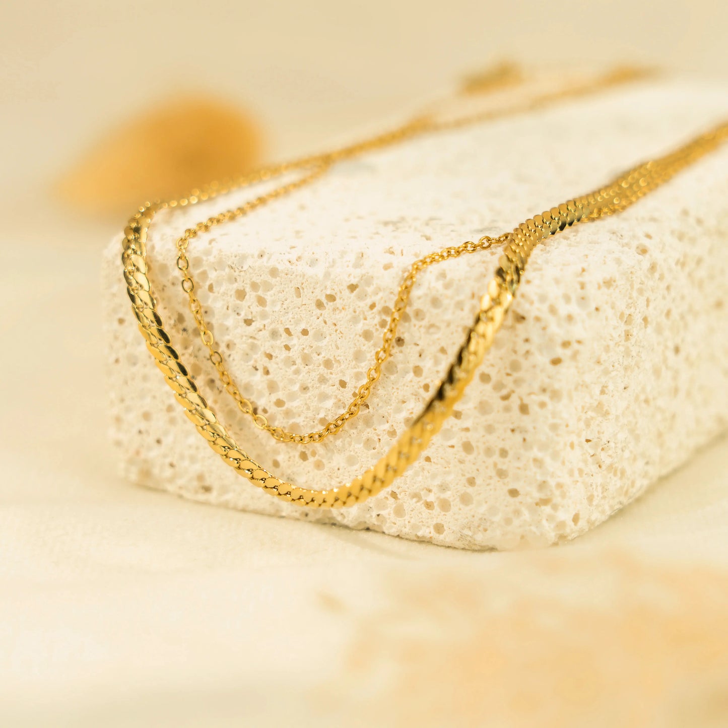 Collier double chaine dorée Lina shop