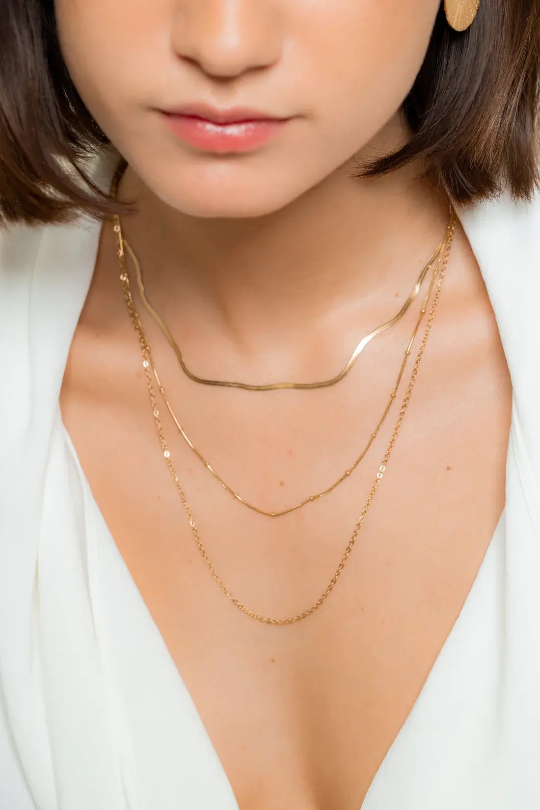 Collier fin triple rangs Lina shop