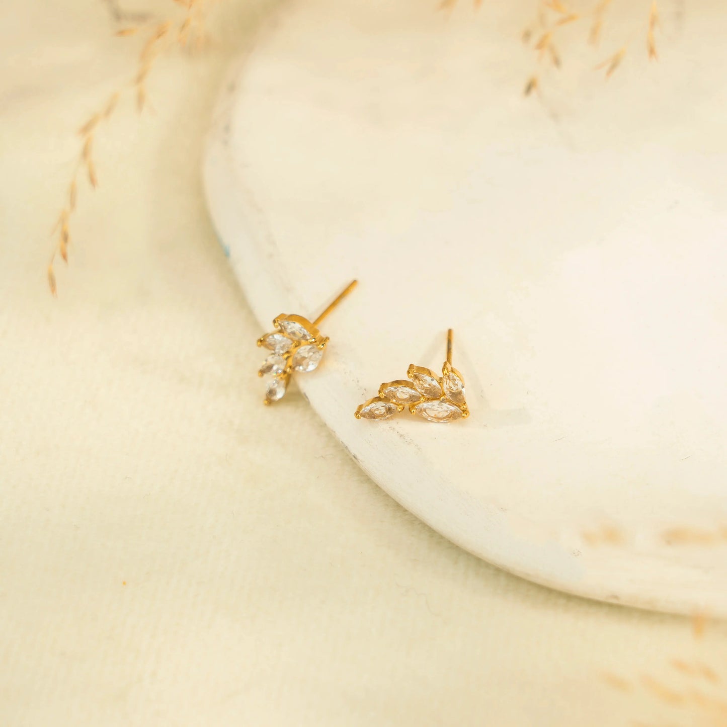 Boucle d'oreille strass fleur Lina shop