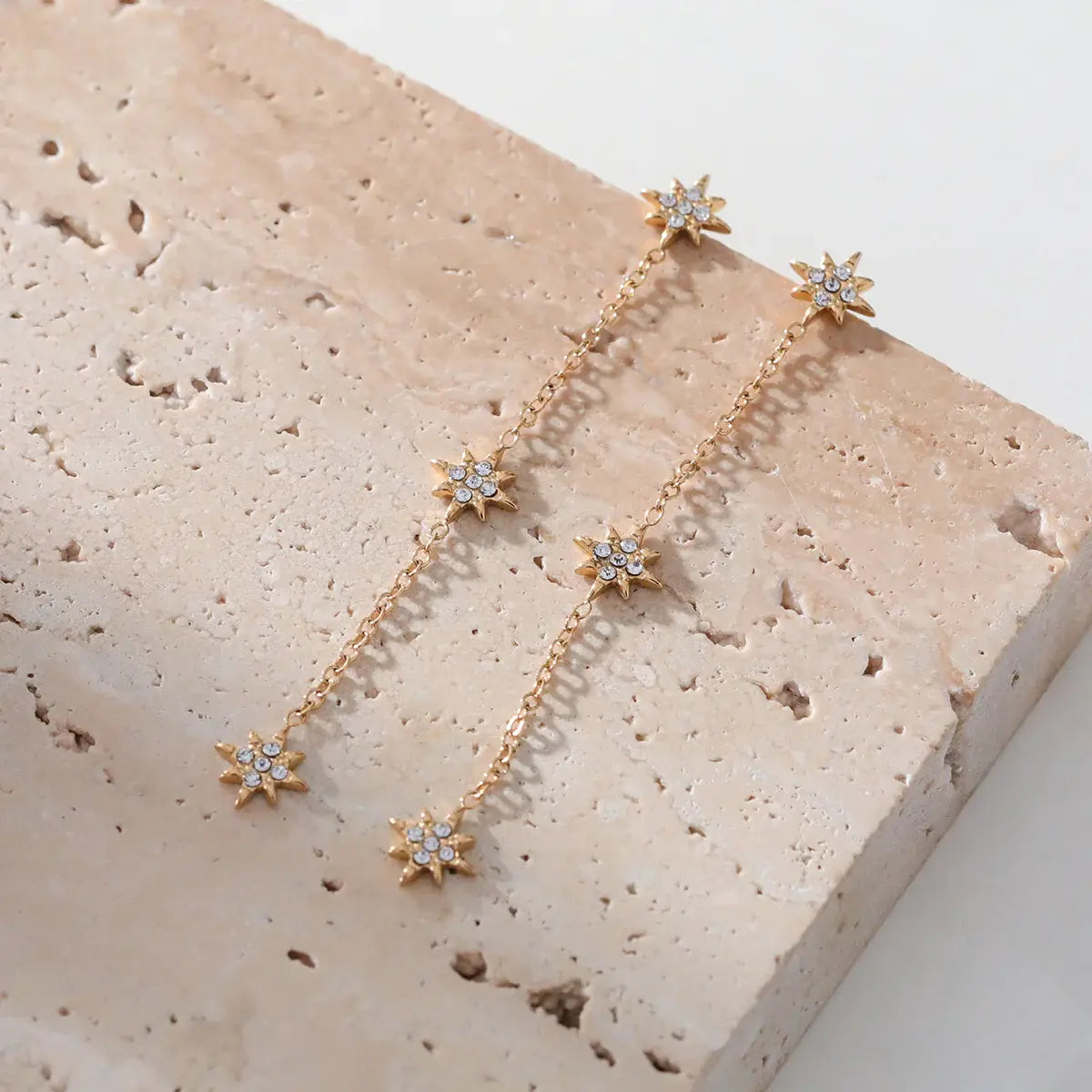 Boucles d'oreille triple étoiles pendantes Lina shop