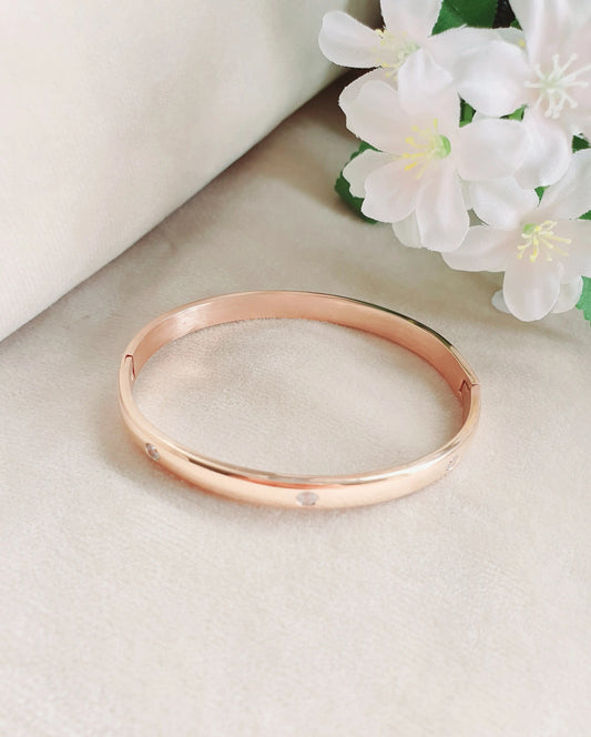 Bracelet avec cristaux blancs rose Lina shop