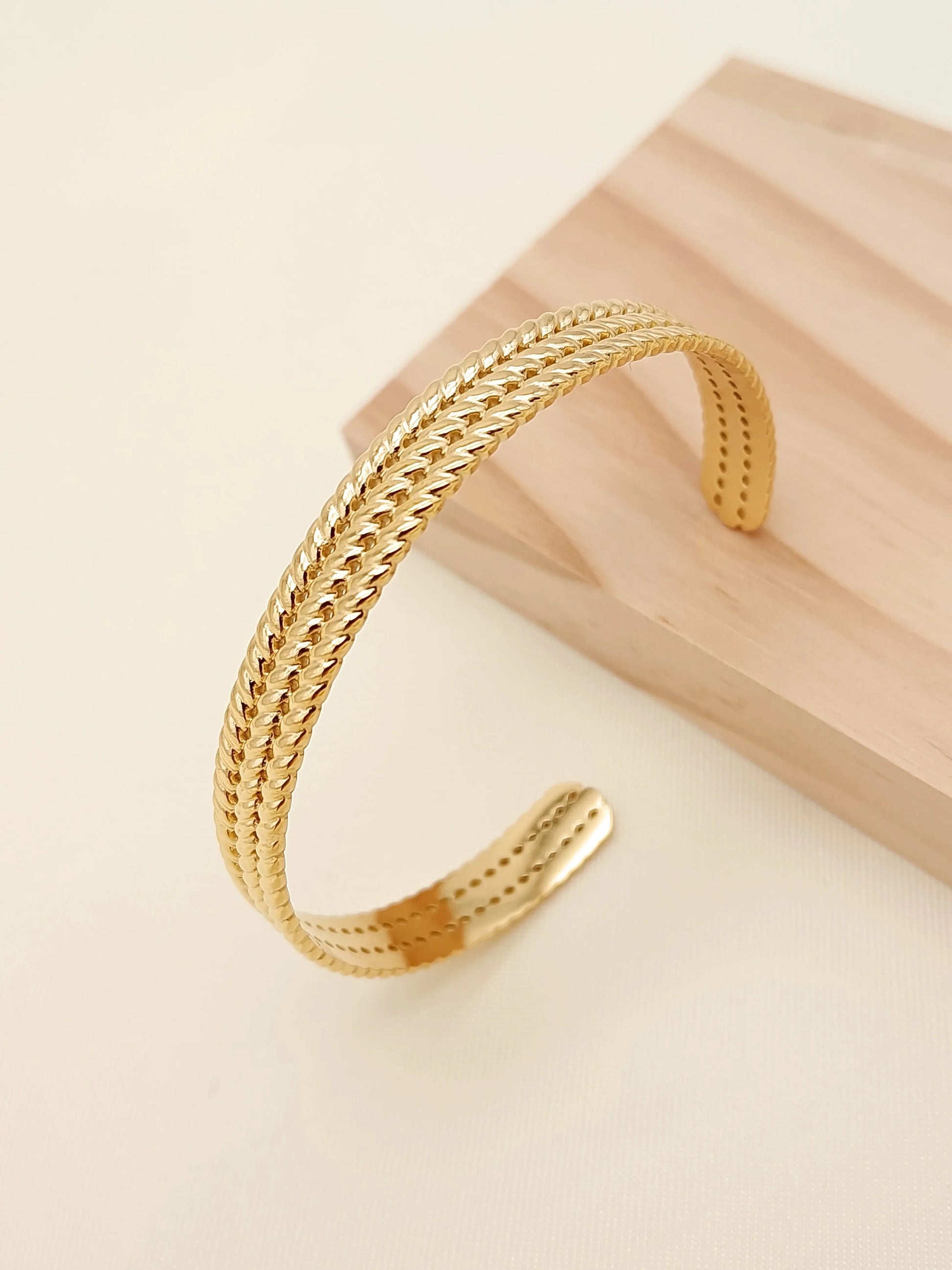 Bracelet jonc doré ajustable Lina shop